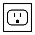 Socket electric wall Vector icon.