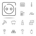 socket, electricity icon. construction icons universal set for web and mobile