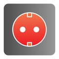Socket flat icon. Electrical color icons in trendy flat style. Power gradient style design, designed for web and app Royalty Free Stock Photo