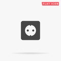 Socket flat vector icon Royalty Free Stock Photo