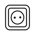 Socket icon. Flat vector illustration Royalty Free Stock Photo