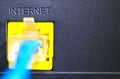 Socket for Internet connection Royalty Free Stock Photo