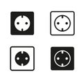 Socket outlet electric plug icon. Vector illustration. EPS 10. Royalty Free Stock Photo