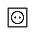 Socket Outlet Plug In Icon. Plug socket Vector Illustration Royalty Free Stock Photo