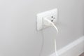 socket plug with electric plug line Royalty Free Stock Photo