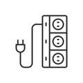 Socket Plug Icon - Electric Outlet Icon Royalty Free Stock Photo