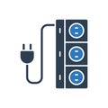 Socket Plug Icon - Electric Outlet Icon Royalty Free Stock Photo