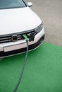 Socket plugged into electric car