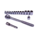 Socket set with wrench Royalty Free Stock Photo