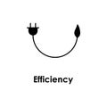 socket, sprout, efficiency icon. One of business icons for websites, web design, mobile app on white background