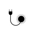 Socket, sun icon on white background. Can be used for web, logo, mobile app, UI UX Royalty Free Stock Photo