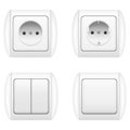 socket and switch electric cartoon stock vector illustration Royalty Free Stock Photo