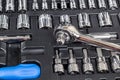 Socket And tool set Royalty Free Stock Photo