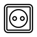 Socket thin line vector icon Royalty Free Stock Photo