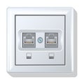 Socket vector icon.Realistic vector icon isolated on white background socket. Royalty Free Stock Photo