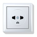 Socket vector icon.Realistic vector icon isolated on white background socket. Royalty Free Stock Photo