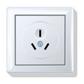 Socket vector icon.Realistic vector icon isolated on white background socket. Royalty Free Stock Photo