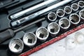 Socket wrench set Royalty Free Stock Photo