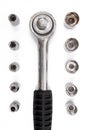 Socket wrench set Royalty Free Stock Photo