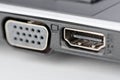 Sockets HDMI and DisplayPort Royalty Free Stock Photo