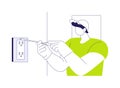 Sockets installation abstract concept vector illustration.