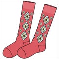 CALF LENGTH AZTEC PATTERN SOCKS Royalty Free Stock Photo