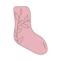 socks clothes warm pink cozy home icon Royalty Free Stock Photo