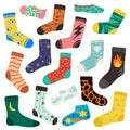 Socks. Cotton color long and short sock stylish design new season bundle. Cartoon woolen kids hosiery with trendy