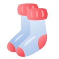 Socks feet winter warm single isolated icon with smooth style