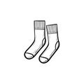 Socks hand drawn sketch icon.