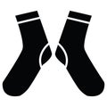 Socks icon. Christmas socks symbol. stocking sign. flat style