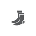 Socks icon, color, line, outline vector sign, linear style pictogram isolated on white. Symbol, logo illustration Royalty Free Stock Photo