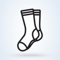 Socks icon line. Christmas socks vector illustration. Simple illustration of sock outline icon for web Royalty Free Stock Photo