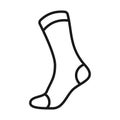 Socks outline icon. warm sock vector illustration