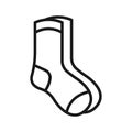 Socks outline icon. warm sock vector illustration