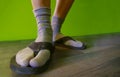 Socks in sandals