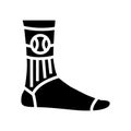 socks tennis player glyph icon vector illustration Royalty Free Stock Photo