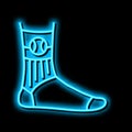 socks tennis player neon glow icon illustration Royalty Free Stock Photo