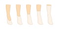 Socks types set. Vector illustration.