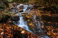 Soco Falls In Autumn Smoky Mountains National Park Royalty Free Stock Photo