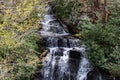 Soco falls cascading over the rocks Royalty Free Stock Photo