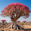 The Socotra Desert Rose or Bottle Tree obesum