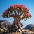 The Socotra Desert Rose or Bottle Tree obesum