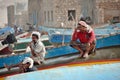 Socotra, fishermen Royalty Free Stock Photo