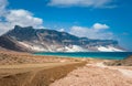 Socotra island coastline with sand dunes of Archer, Yemen Royalty Free Stock Photo