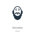 Socrates icon vector. Trendy flat socrates icon from greece collection isolated on white background. Vector illustration can be