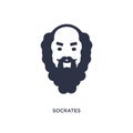socrates icon on white background. Simple element illustration from greece concept Royalty Free Stock Photo
