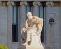 Socrates statue, the ancient Greek philosopher in front of the national academy of Athens, Greece