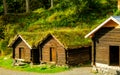 Sod Covered Homes in Sunnmore Museum in Alesund Norway
