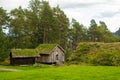 Sod Covered Homes in Sunnmore Museum in Alesund Norway